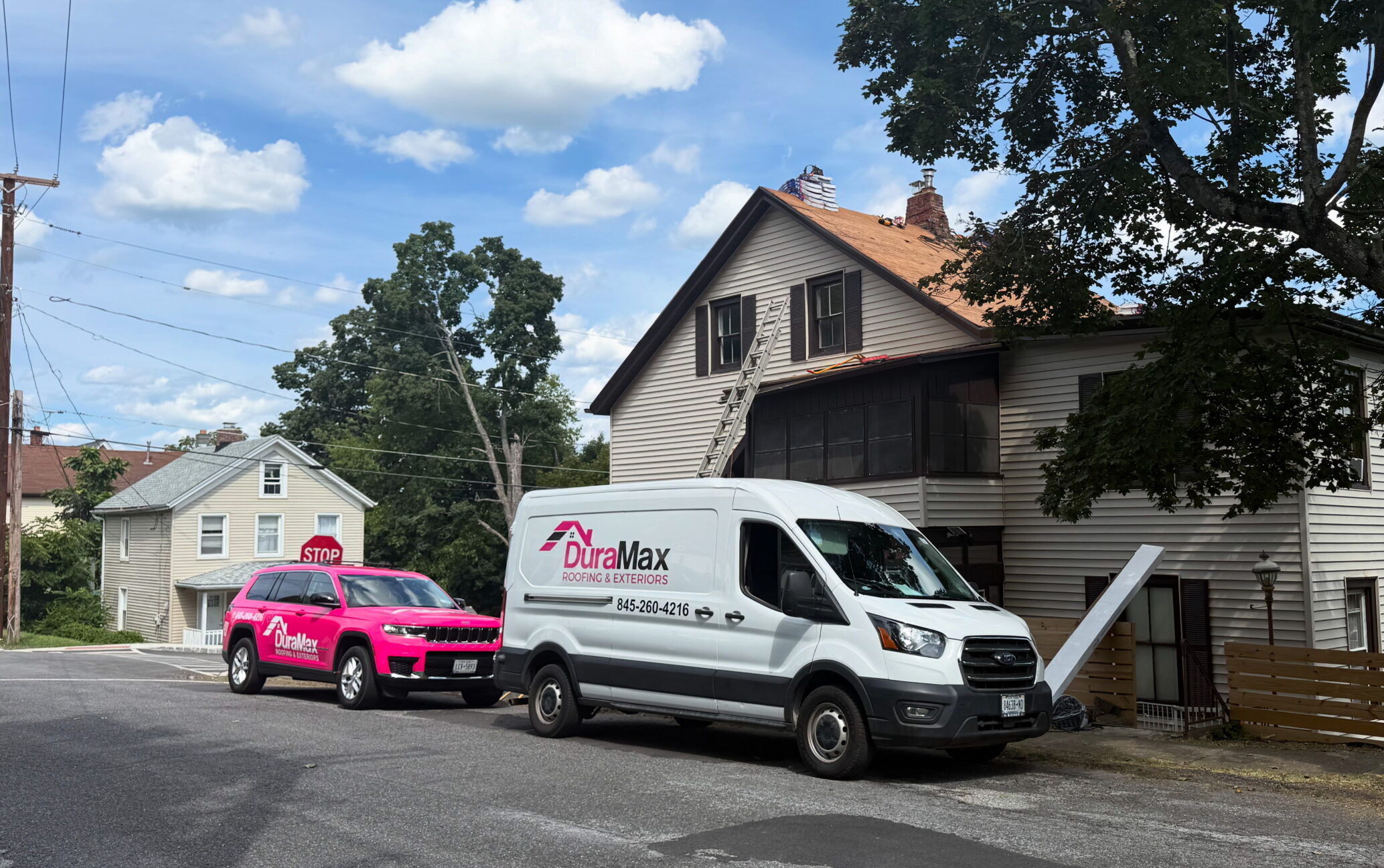 DuraMax Roofing at work on a Mid Hudson Valley home