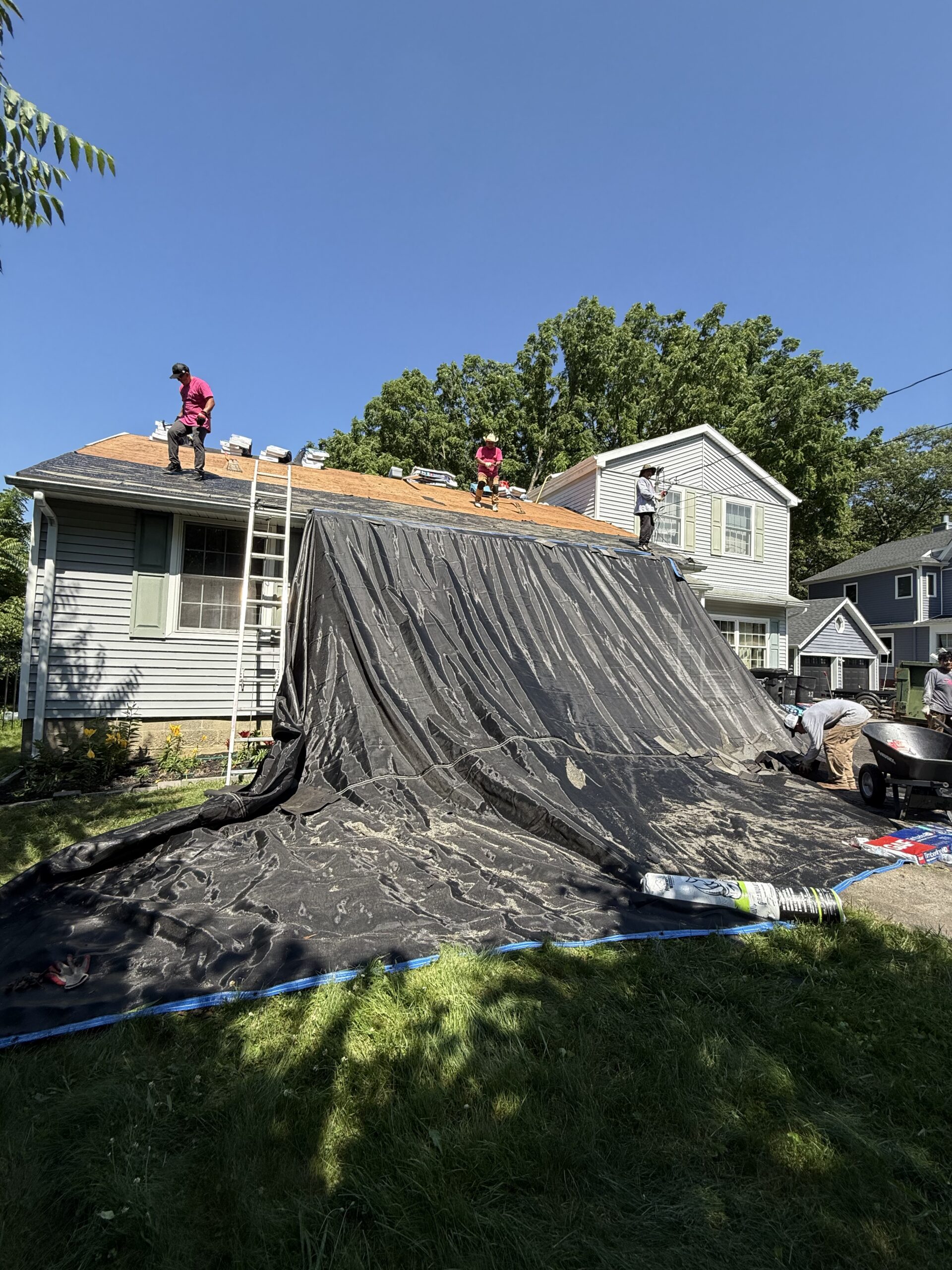 Roof installation and clean-up