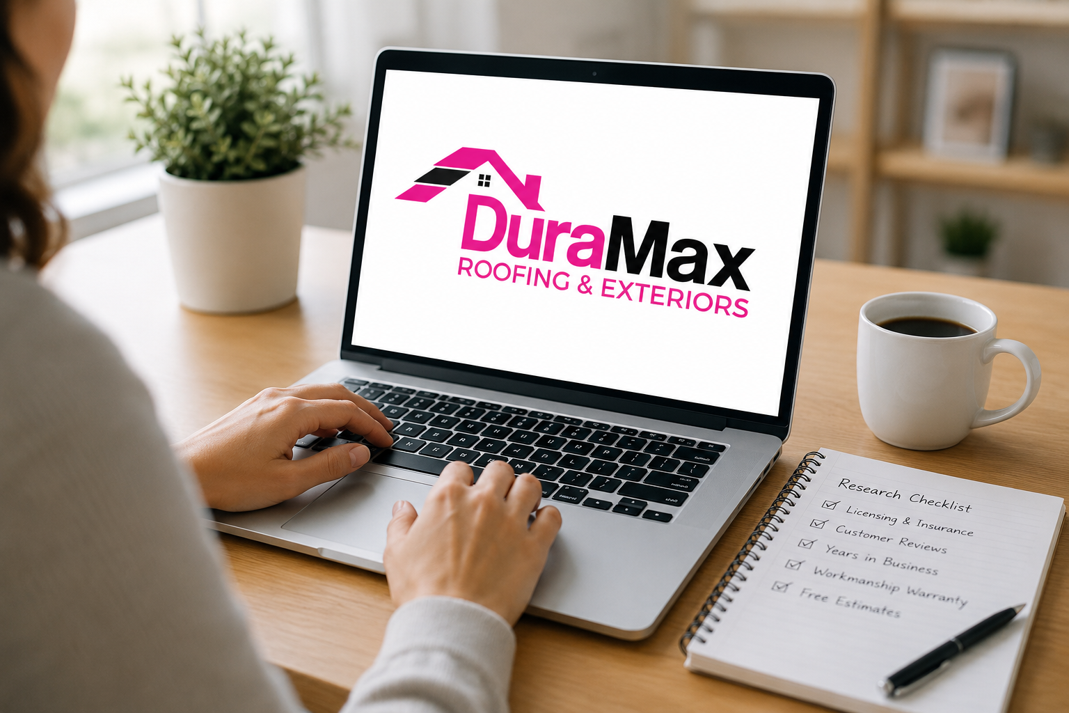Research local roofing companies